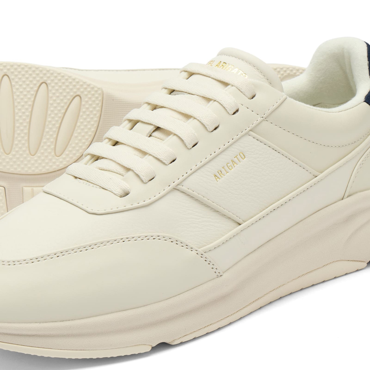 Axel Arigato Men's Genesis Neo Leather Runner in Off White/Blue