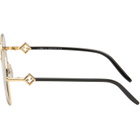 Fendi Gold FF Diamonds Sunglasses