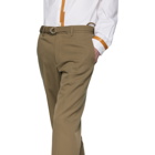 Helmut Lang Brown Cropped Slim Trousers