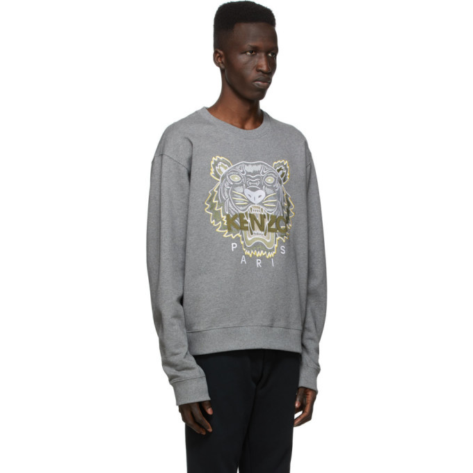 KENZO Men's Monogram Jumper - Dove Grey