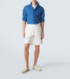 Kiton Bow-detail linen shirt
