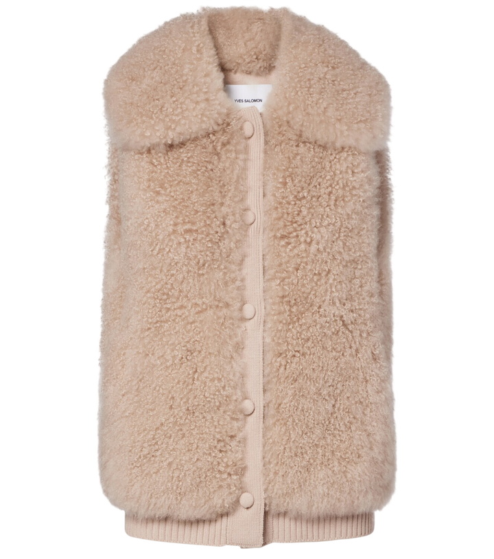 Photo: Yves Salomon Wool-trimmed shearling vest