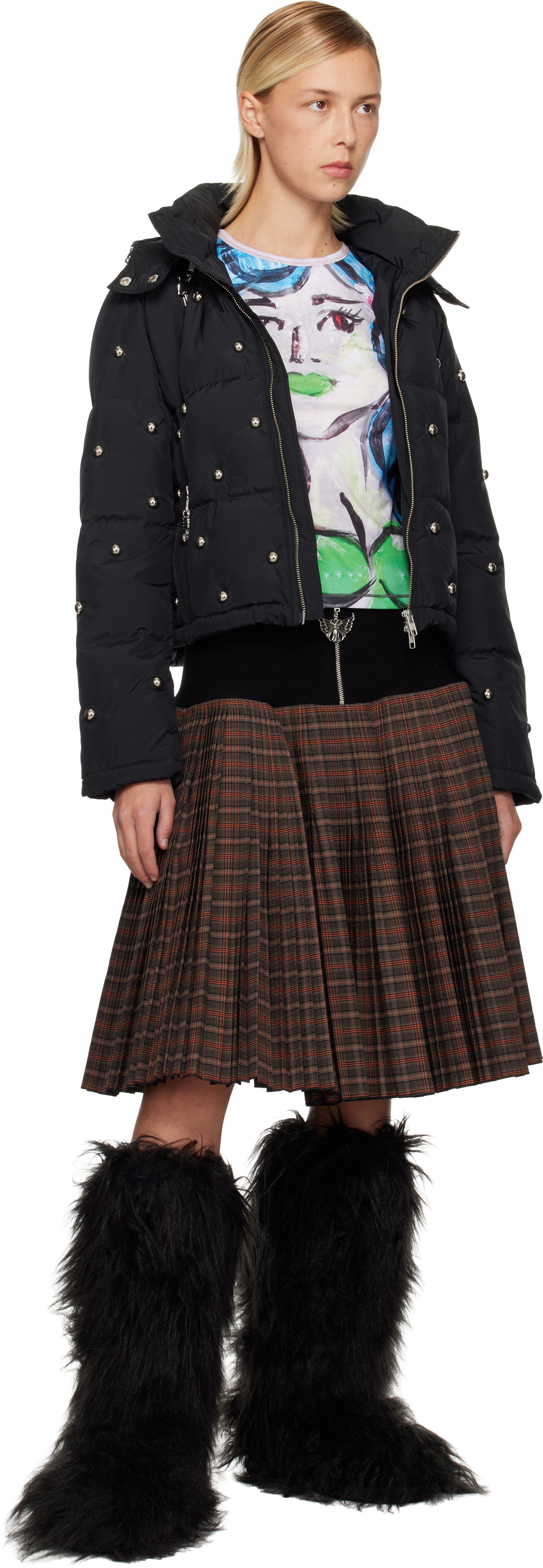 Chopova Lowena Black Fallout Down Jacket