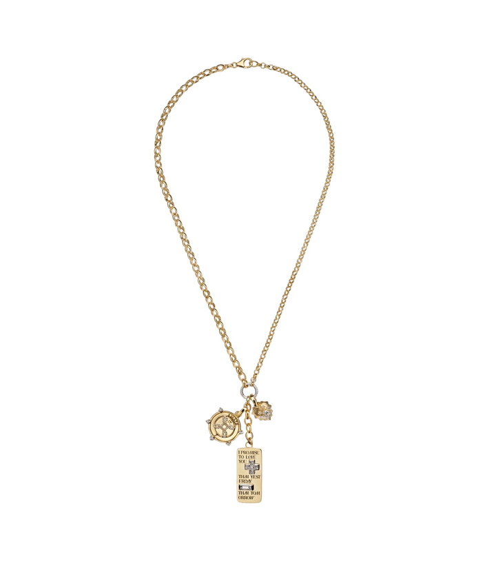 Photo: FoundRae Promise 18kt gold pendant necklace with diamonds
