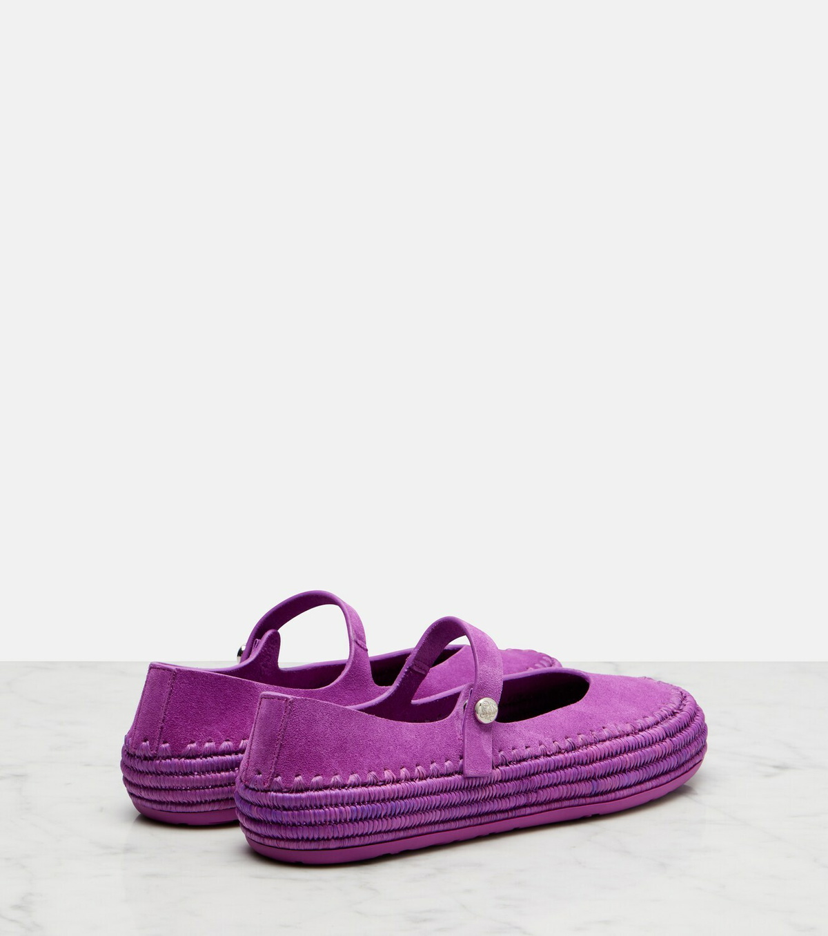 Loewe Paula's Ibiza Rio suede Mary Jane flats