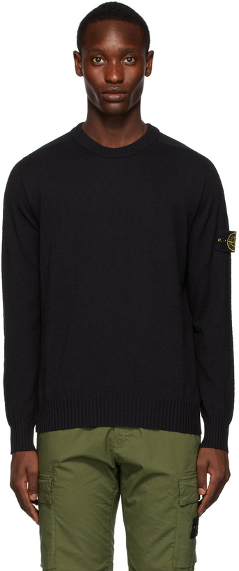 Photo: Stone Island Black Stocking Stitch Sweater