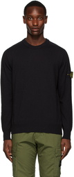 Stone Island Black Stocking Stitch Sweater