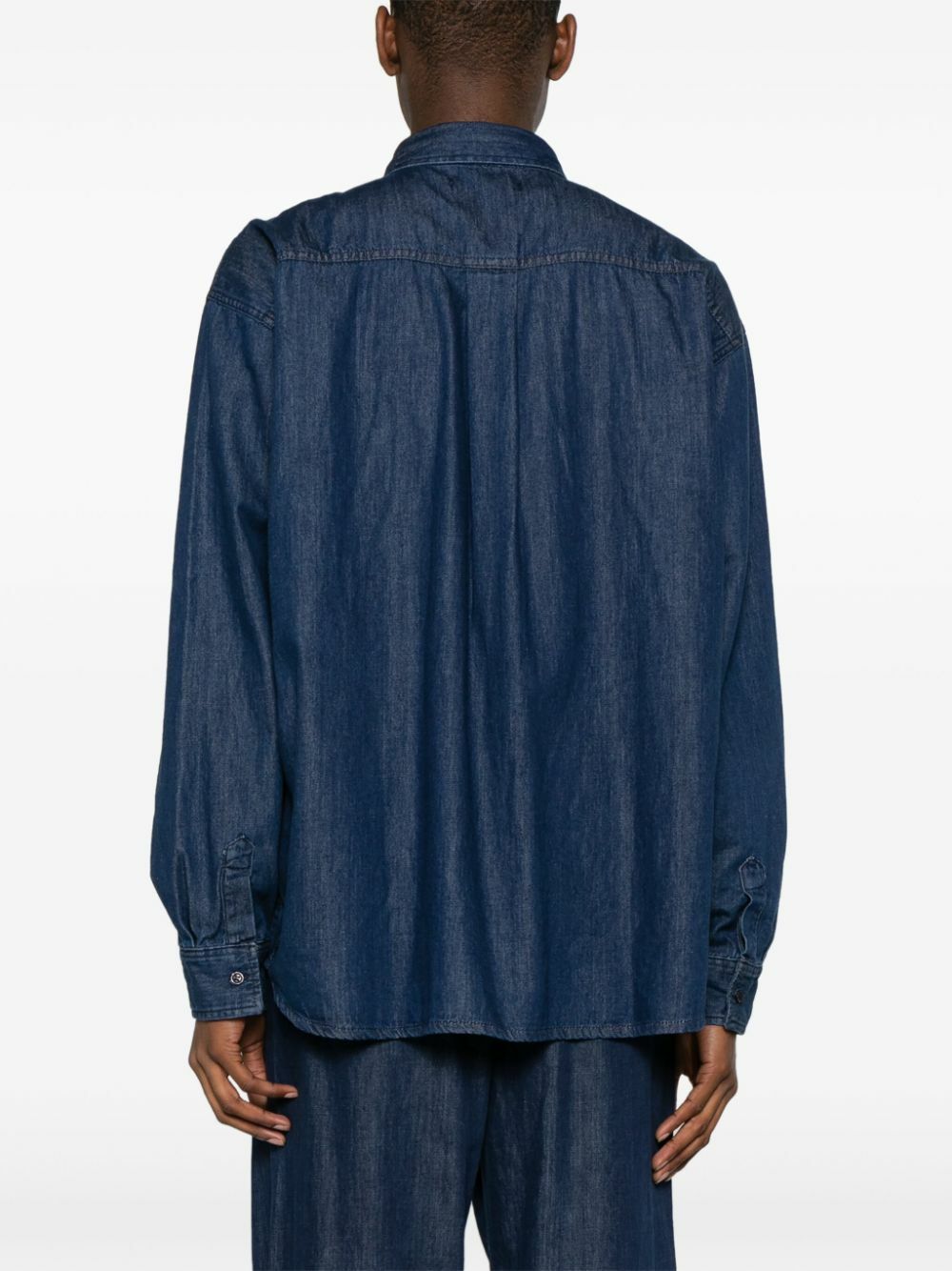 The Frankie Shop Blue Tanner Denim Shirt