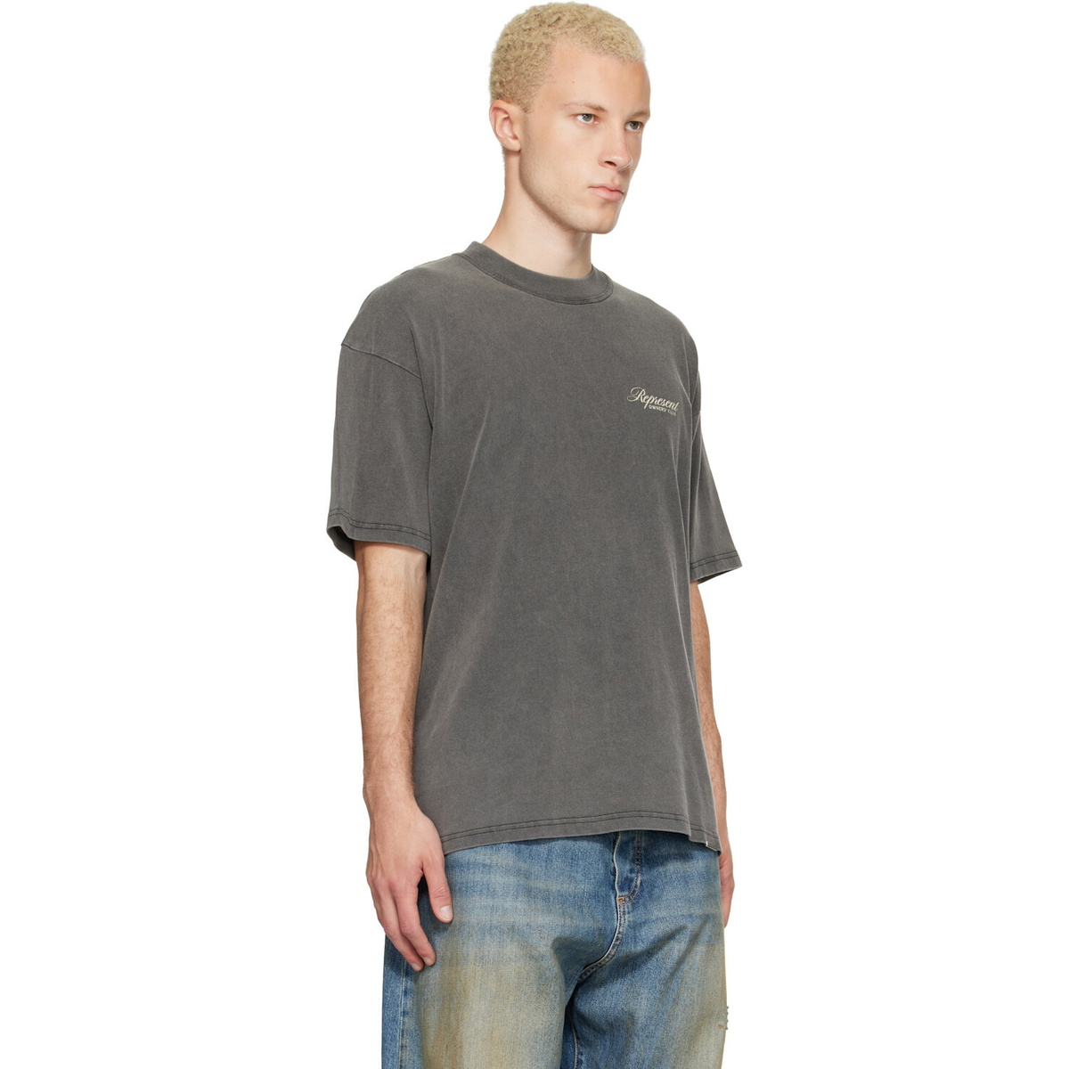 Represent Gray 'Represent Owners Club' Script T-shirt