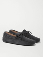 Tod's - Gommino Suede Driving Shoes - Gray