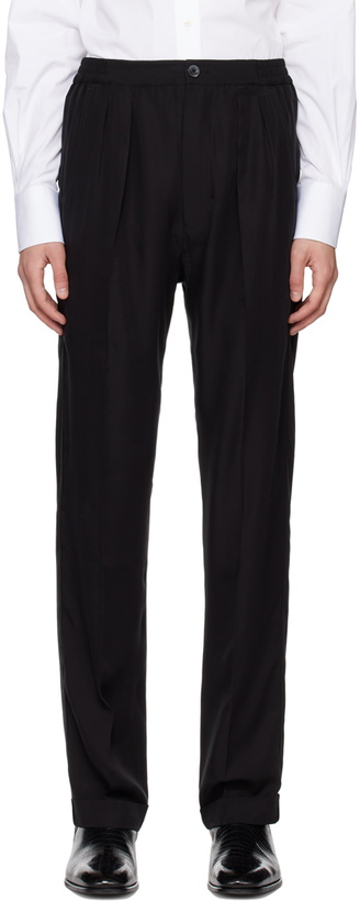 Photo: TOM FORD Black Pleated Lounge Pants