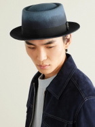 Christian Louboutin - Andaloubi Grosgrain-Trimmed Merino Wool-Felt Fedora - Blue
