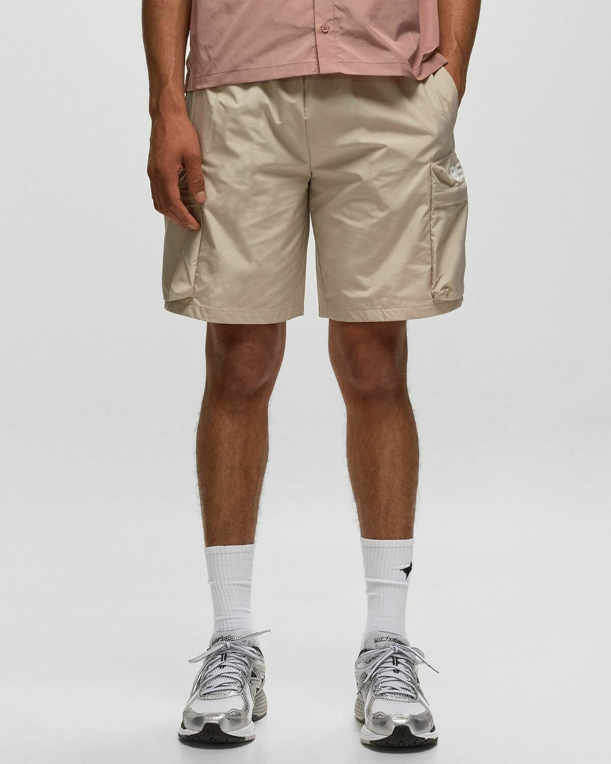 Bstn Brand Lightweight Cargo Shorts White - Mens - Cargo Shorts/Sport & Team Shorts