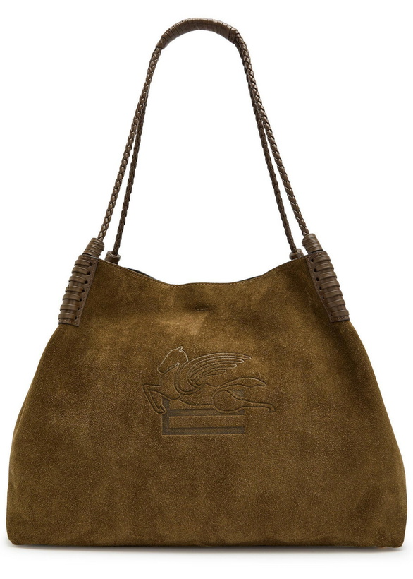 Photo: Etro Libra Large Leather and Suede Tote - Multicoloured - One Size