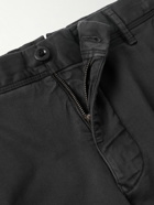 Incotex - Slim-Fit Stretch-Cotton Sateen Trousers - Black
