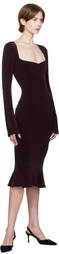 Mirror Palais Burgundy Cindy Supermodel Midi Dress