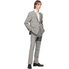 Thom Browne Black and White Wool 4-Bar Blazer