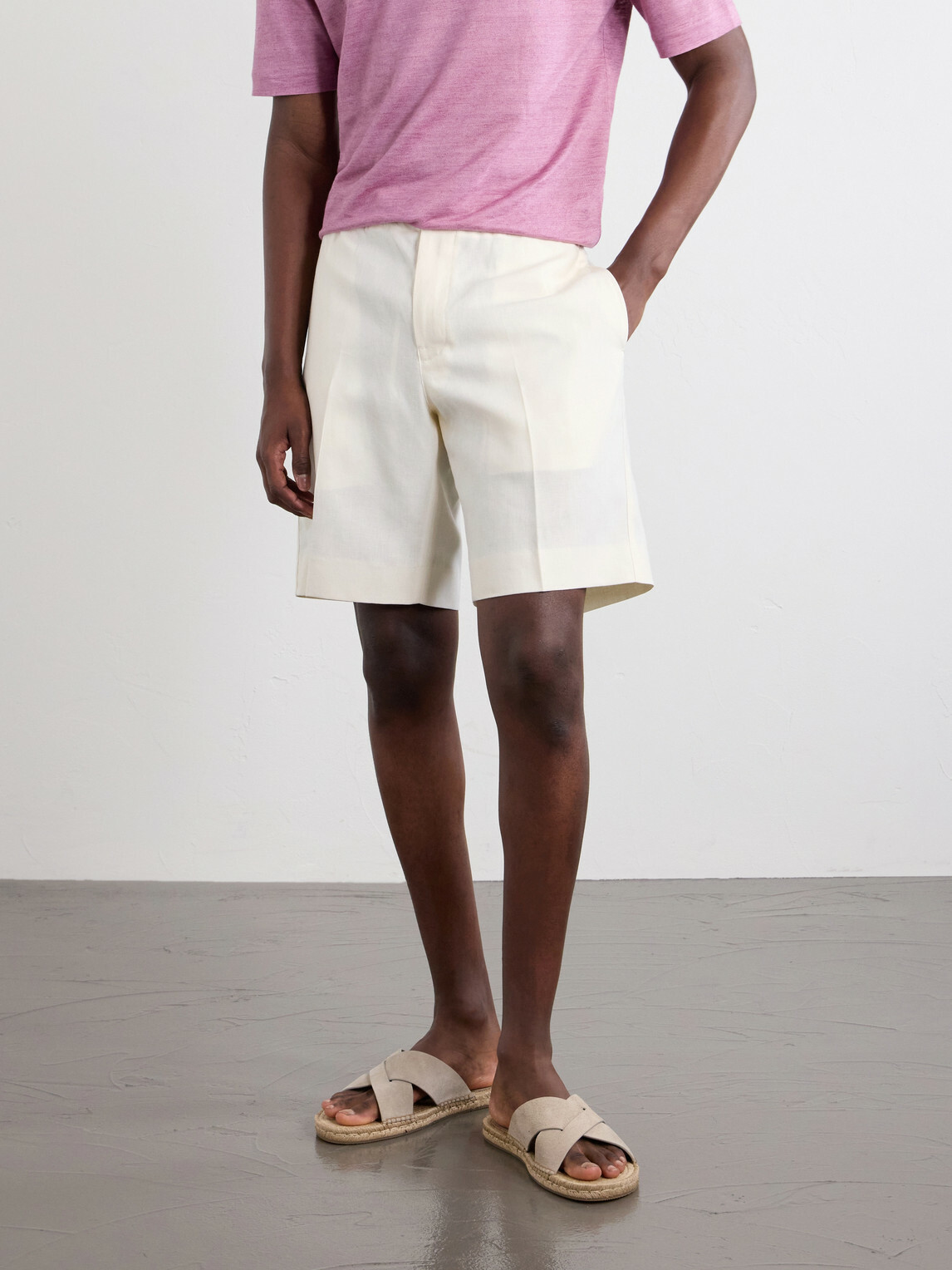 Zegna - Suede Sandals - Neutrals