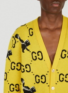 GG Skunk Cardigan in Yellow