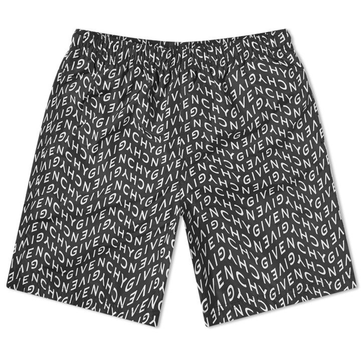 Photo: Givenchy Refracted All Over Logo Long Swim Short