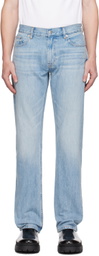Helmut Lang Blue Low-Rise Straight Jeans