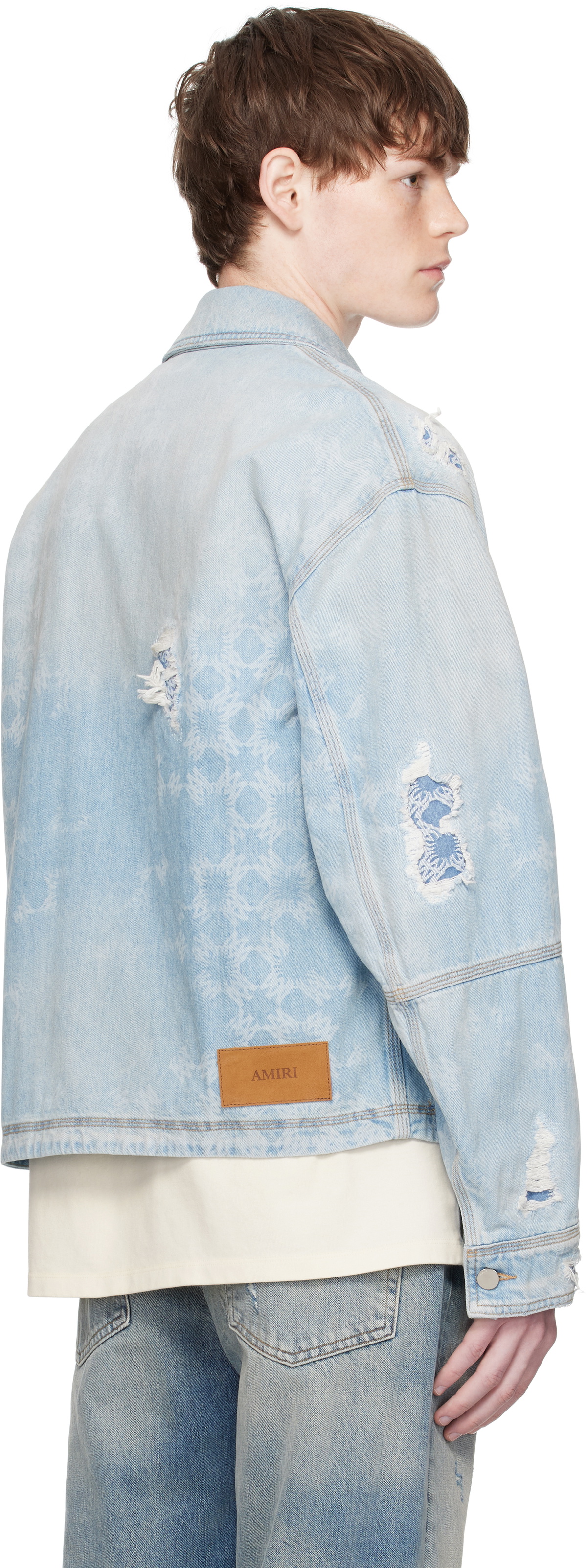 AMIRI Blue Repair Work Denim Jacket
