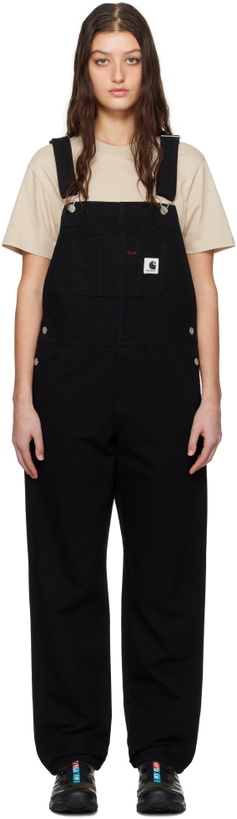 Photo: Carhartt Work In Progress Black Bib Straight Overalls