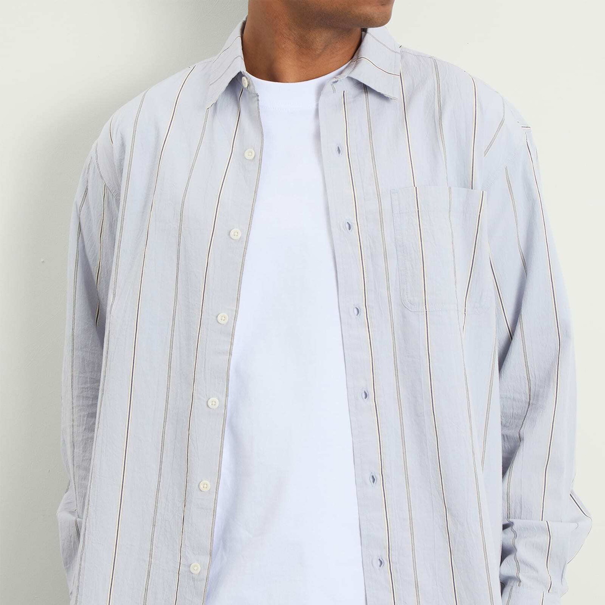 Café Mountain Men's Heritage Shirt in City Stripe