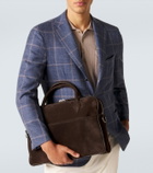 Métier Closer Slim suede briefcase