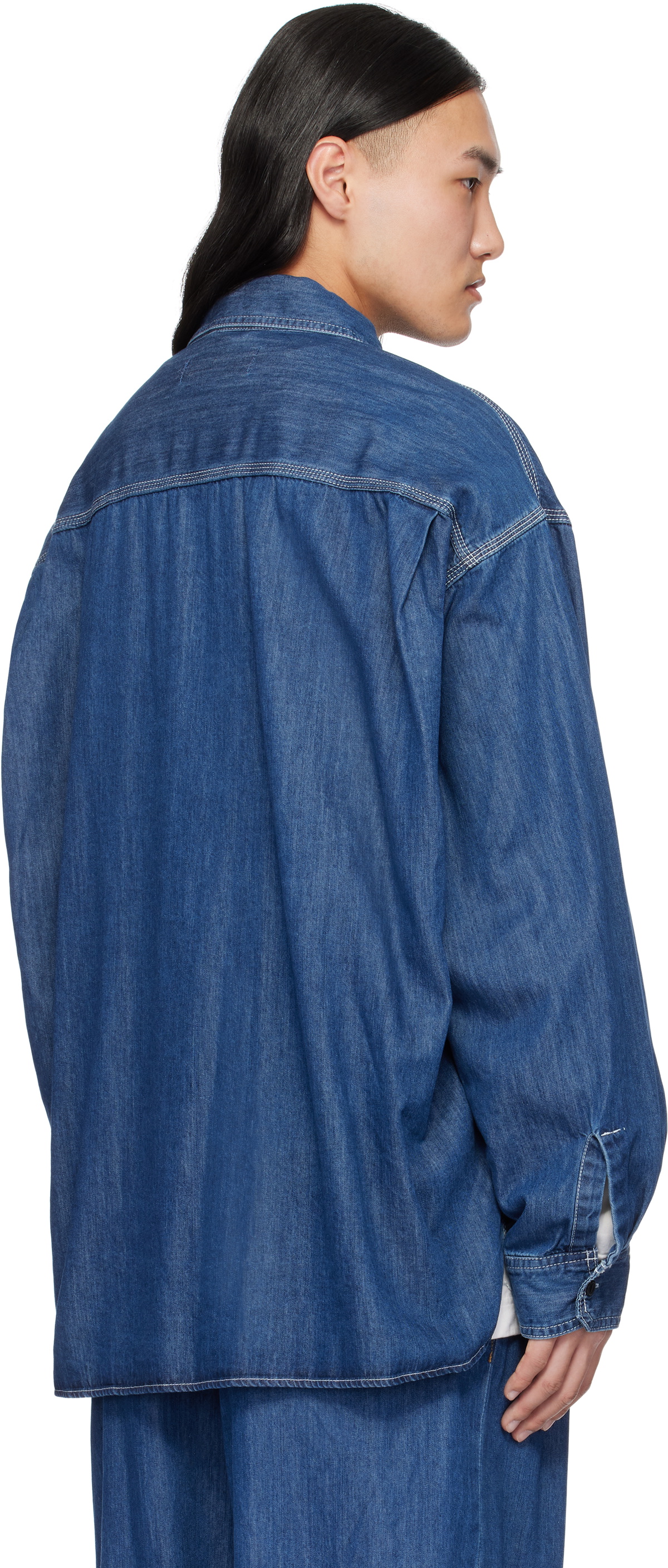 トップス Cotton Tencel Denim Long-sleeve Shirt Maison MIHARA YASUHIRO ONLINE STORE（ミハラヤスヒロ