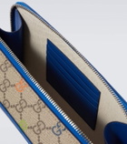 Gucci GG Canvas leather-trimmed shoulder bag