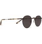 Garrett Leight California Optical - Wilson M 46 Round-Frame Metal and Tortoiseshell Acetate Sunglasses - Black