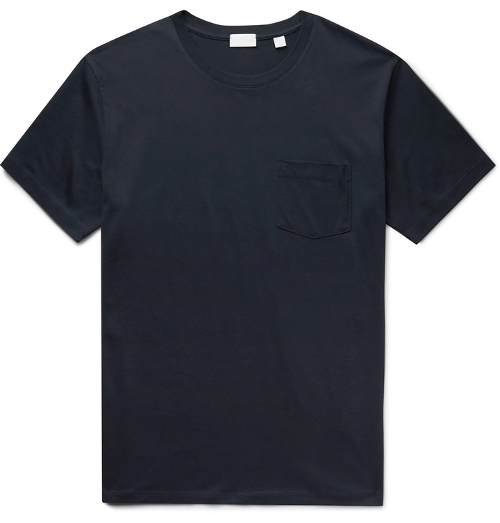 Photo: Handvaerk - Pima Cotton-Jersey T-Shirt - Blue