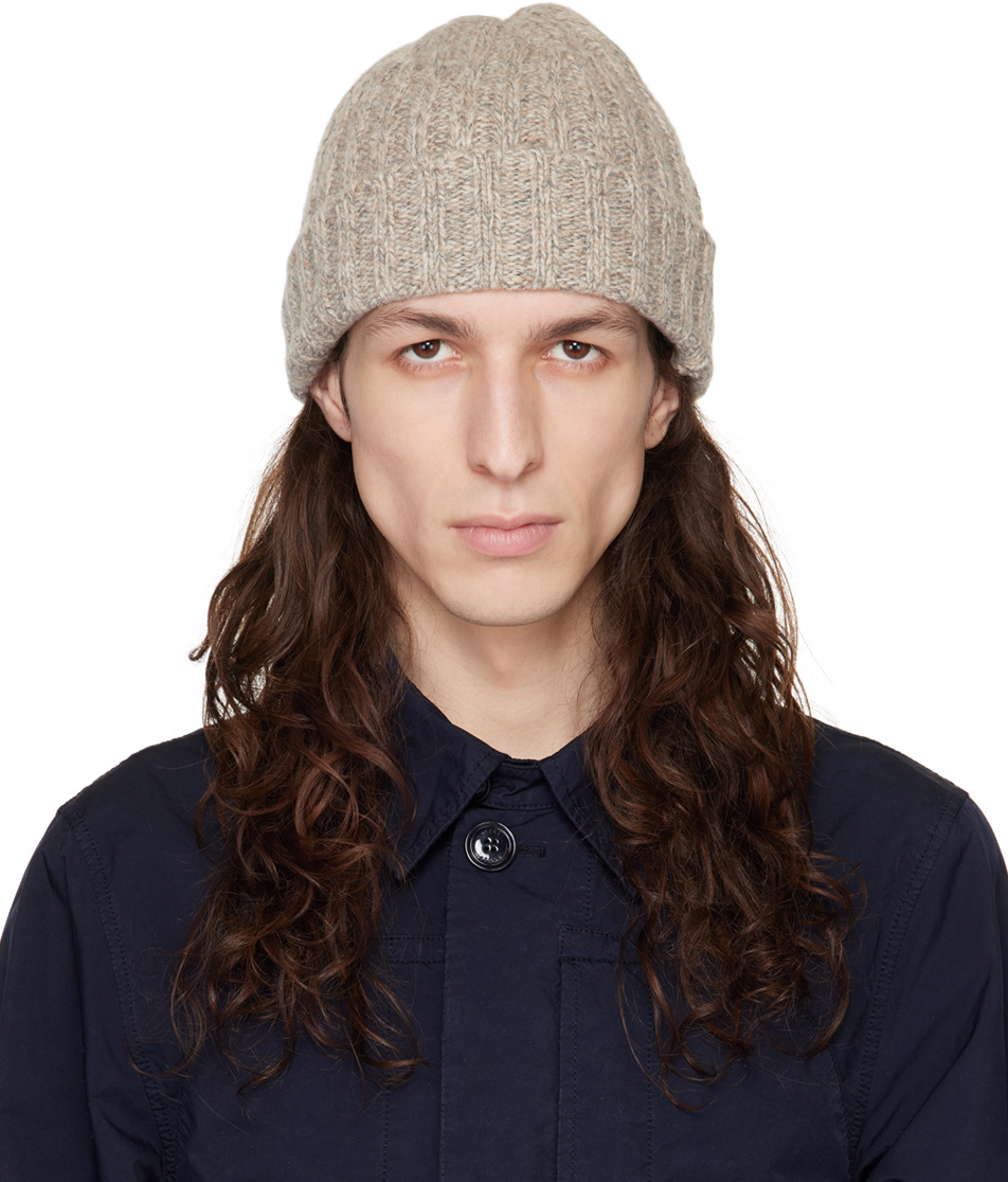 ASPESI Beige Wool Beanie