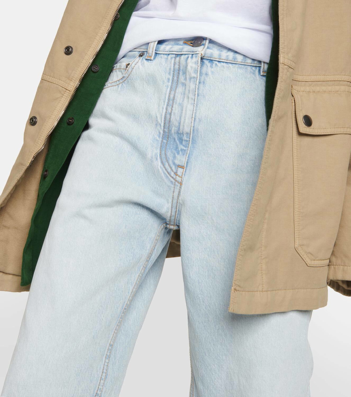 The Row Burty mid-rise distressed straight jeans The Row