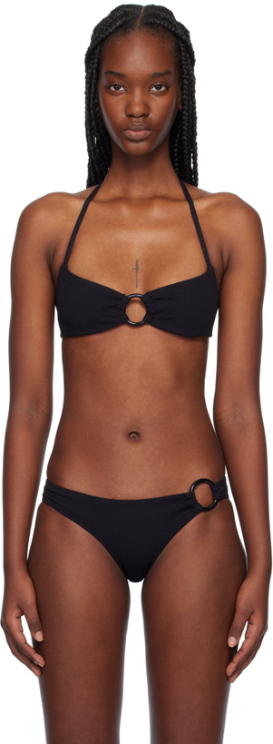 Photo: Matteau Black Bandeau Ring Bikini Top