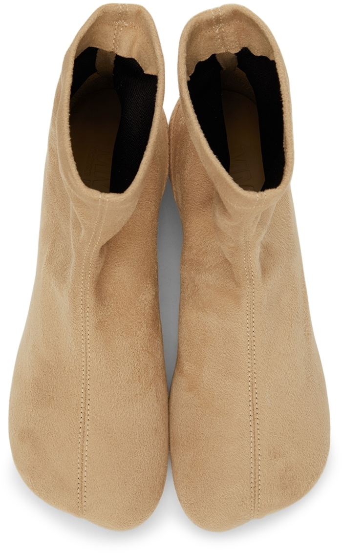 MM6 Maison Margiela Beige Soft Ankle Boots MM6 Maison Margiela