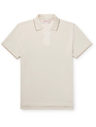 ORLEBAR BROWN - Clive Contrast-Tipped Cotton and Linen-Blend Terry Polo Shirt - Neutrals