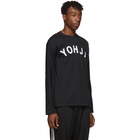 Y-3 Black Yohji Letters Long Sleeve T-Shirt