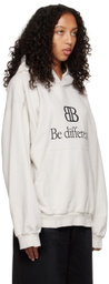 Balenciaga Off-White Embroidered Hoodie