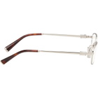 Miu Miu Eyewear Silver Rectangular Glasses