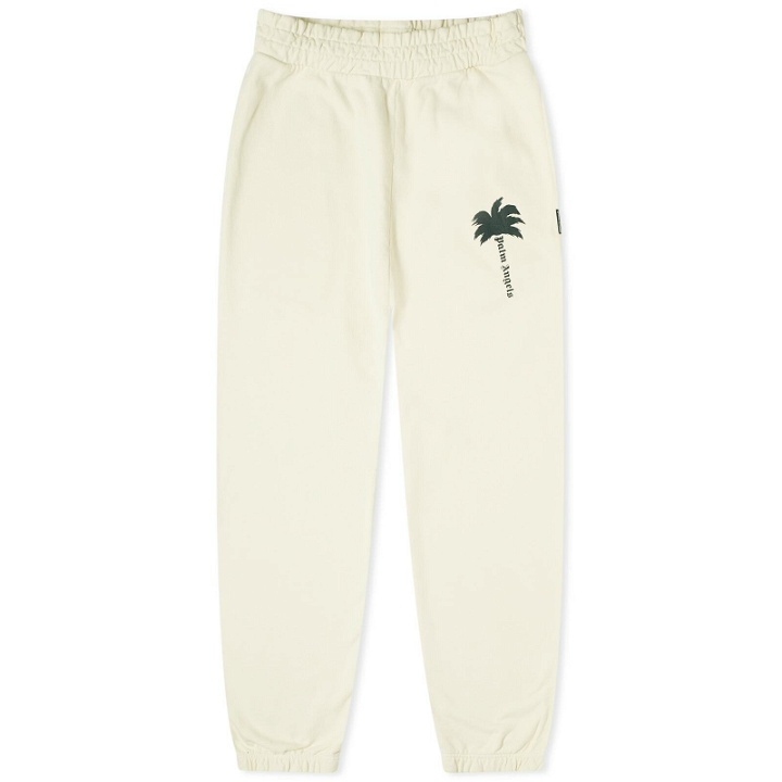 Photo: Palm Angels Men's Logo Sweatpants in Off White