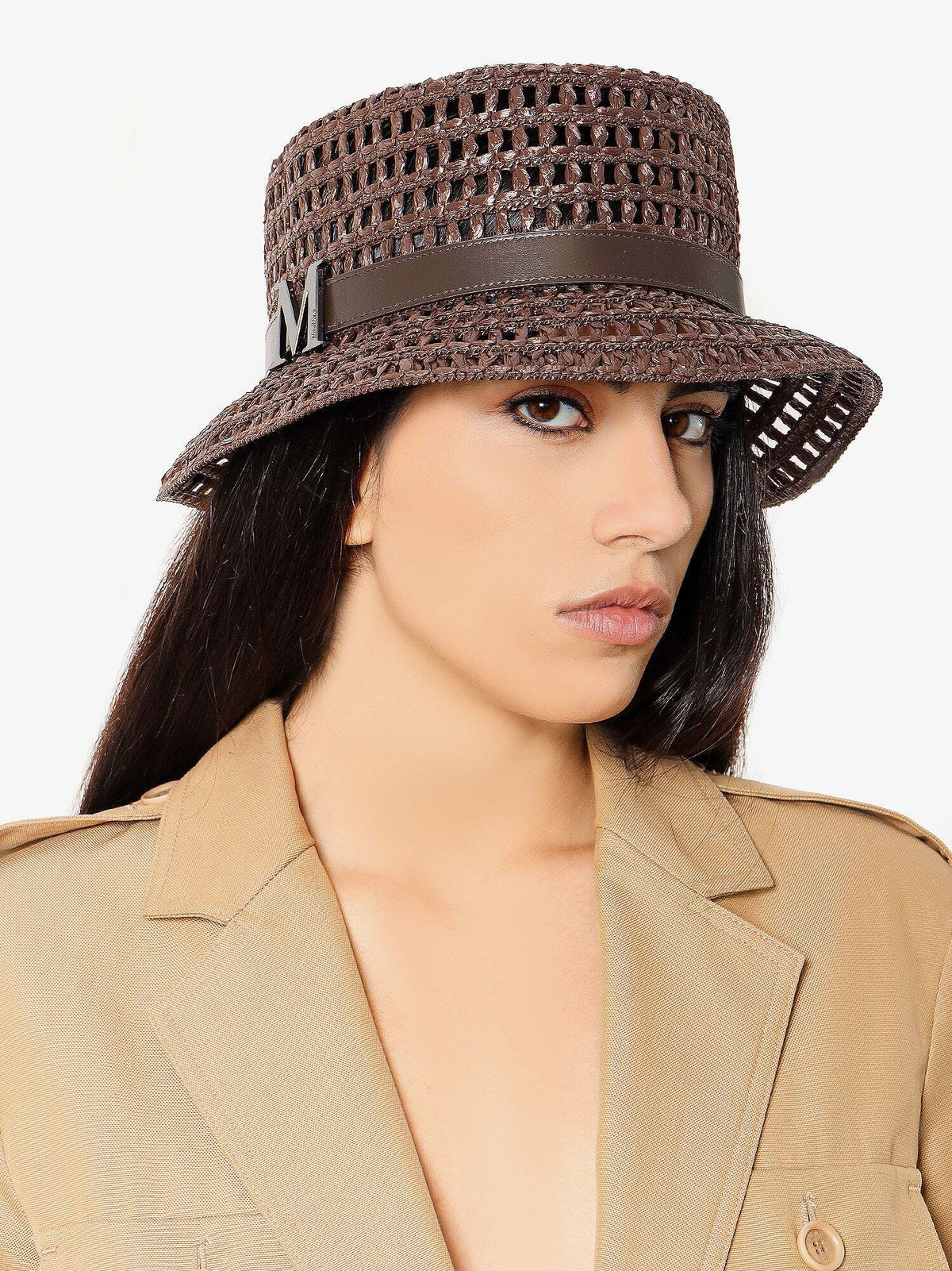 Max Mara Uccio Brown Womens Hat Max Mara
