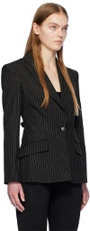 Versace Jeans Couture Black Pinstripe Blazer