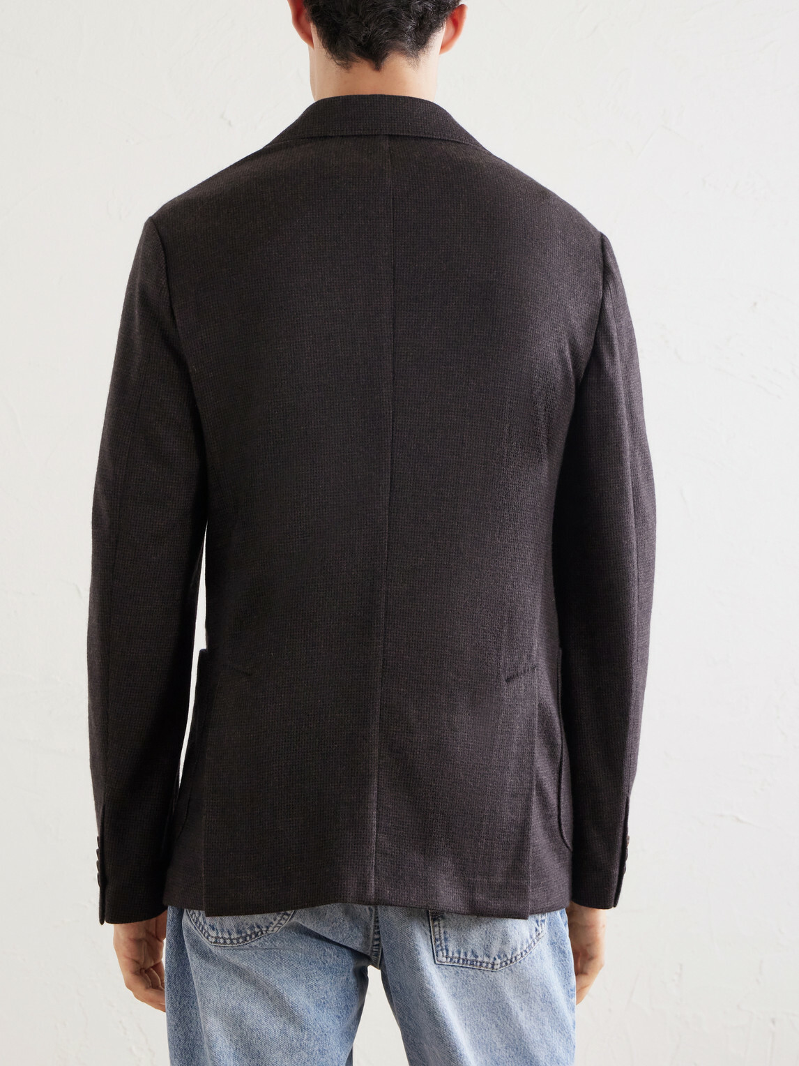 Brioni - Houndstooth Cashmere Blazer - Brown