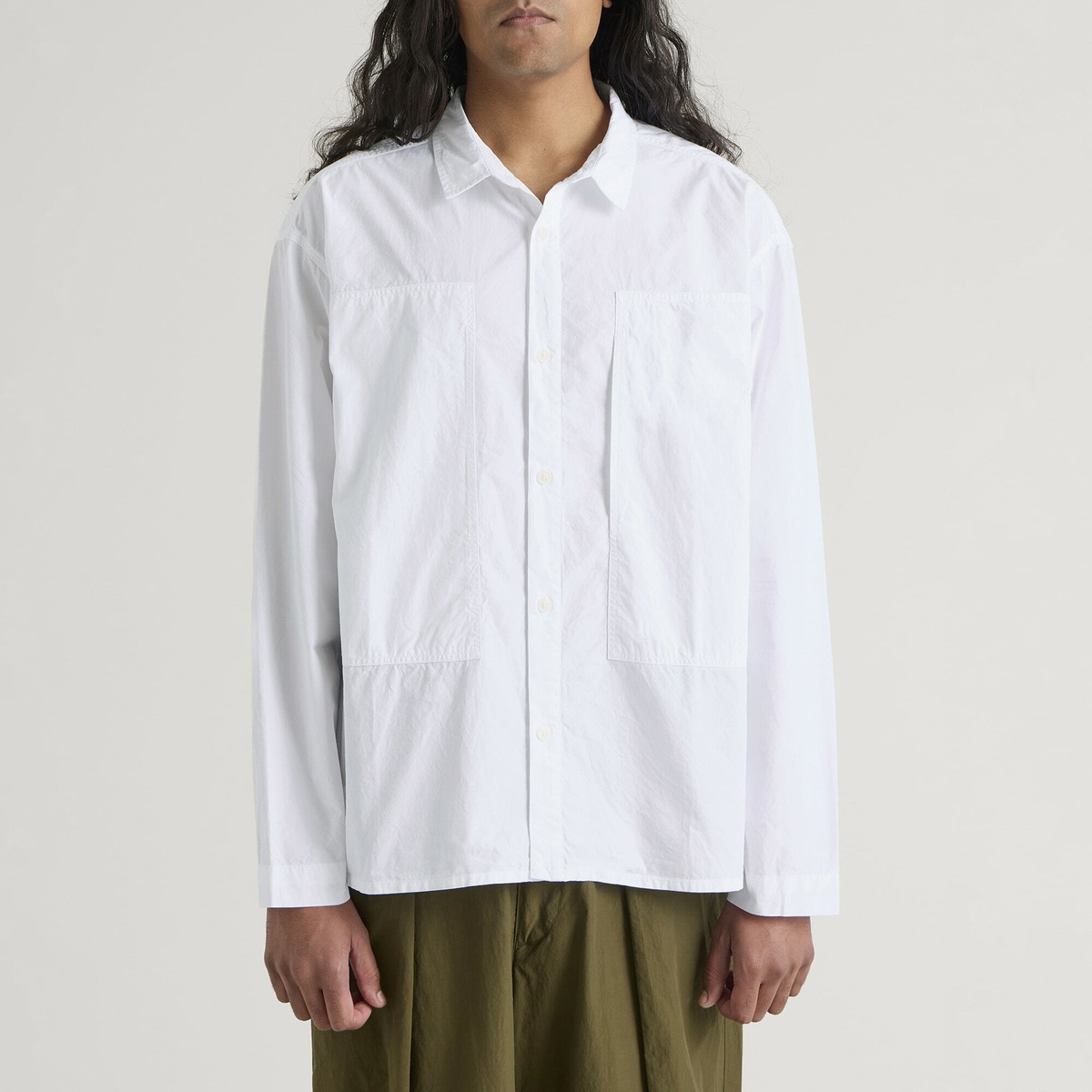 YMC Men's Trapper Shirt in White