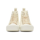 Jil Sander Off-White Canvas High-Top Sneakers