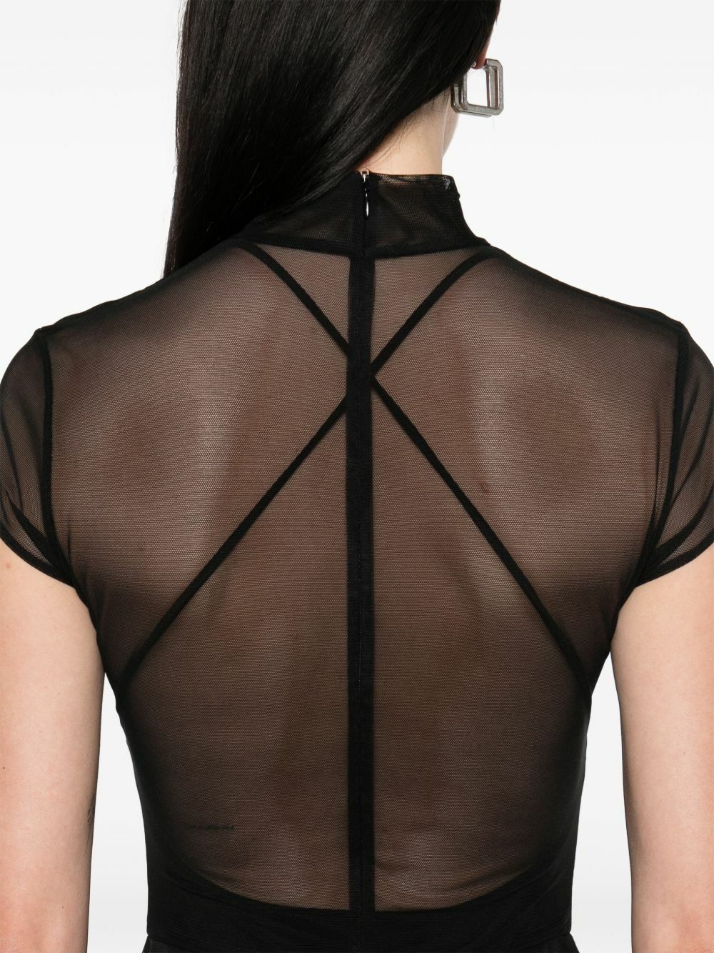 Norma Kamali Black Short-Sleeve Mini Dress Norma Kamali