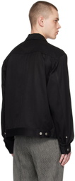 The Letters Black Work Tuck Jacket