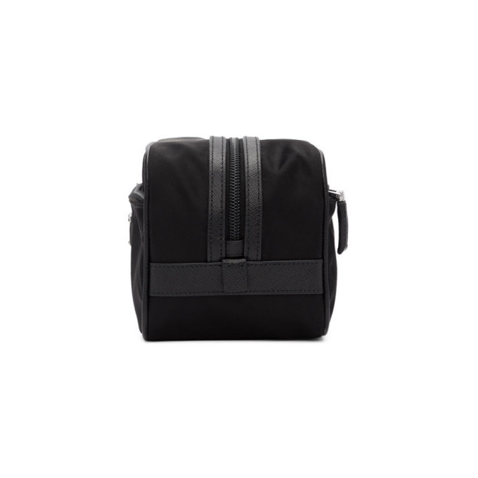 Prada Logo Plaque Wash Bag - Black